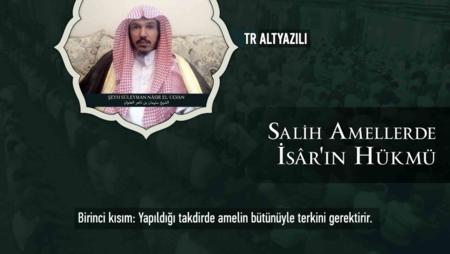 Salih Amellerde İsâr'ın Hükmü